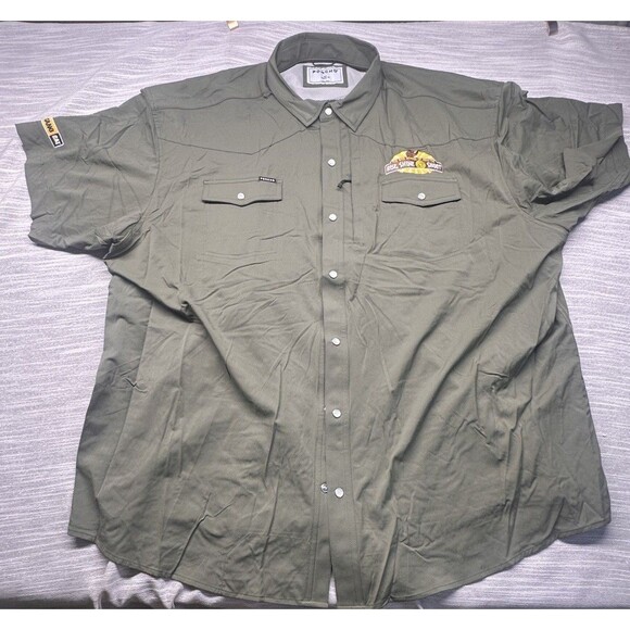 Poncho Men's Shirt  Regular Fit Short Sleeve Size 3XL With Rise Shine Shoot Logo - Picture 1 of 6